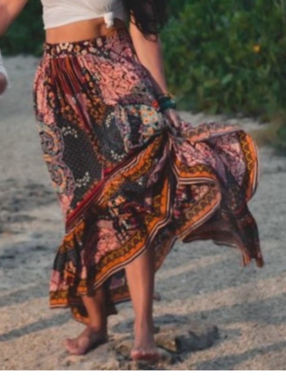 Anthropologie Bhanuni by jyoti allaire high low maxi skirt